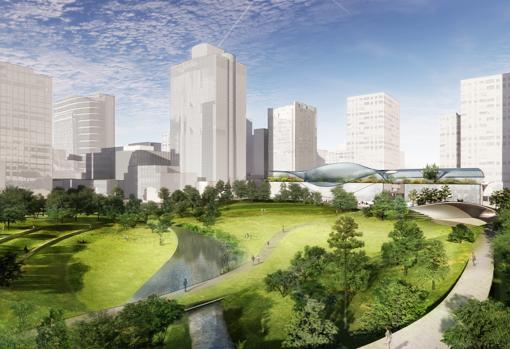 Recreación de la pradera verde