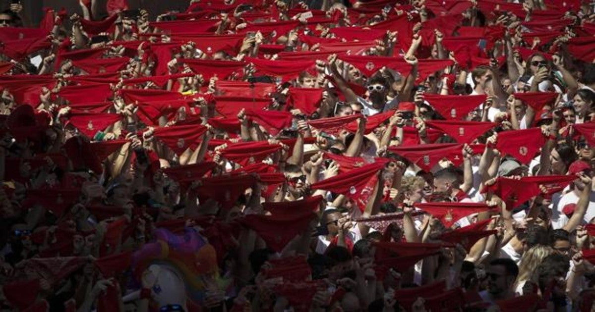 Una imagen del chupinazo de los Sanfermines de 2019