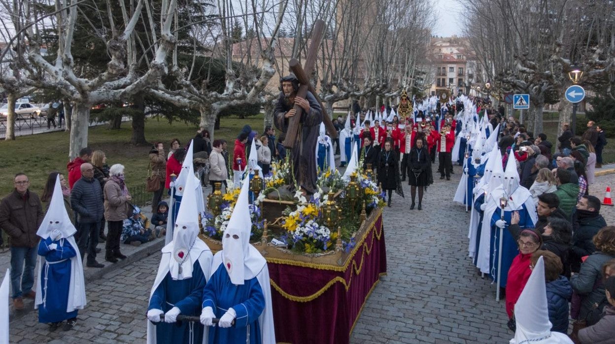 Una de las procesiones de la Semana Santa de Ávila, en una imagen de archivo