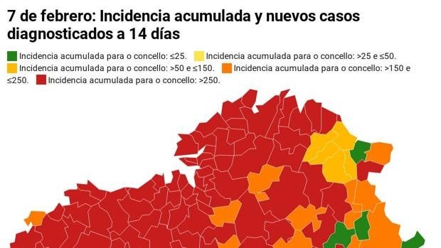 Coronavirus Galicia: descubre la incidencia y las restricciones en tu concello este domingo