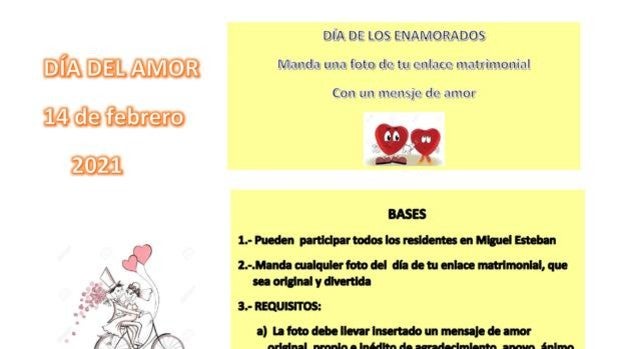 Miguel Esteban organiza un concurso para celebrar el Día de los Enamorados