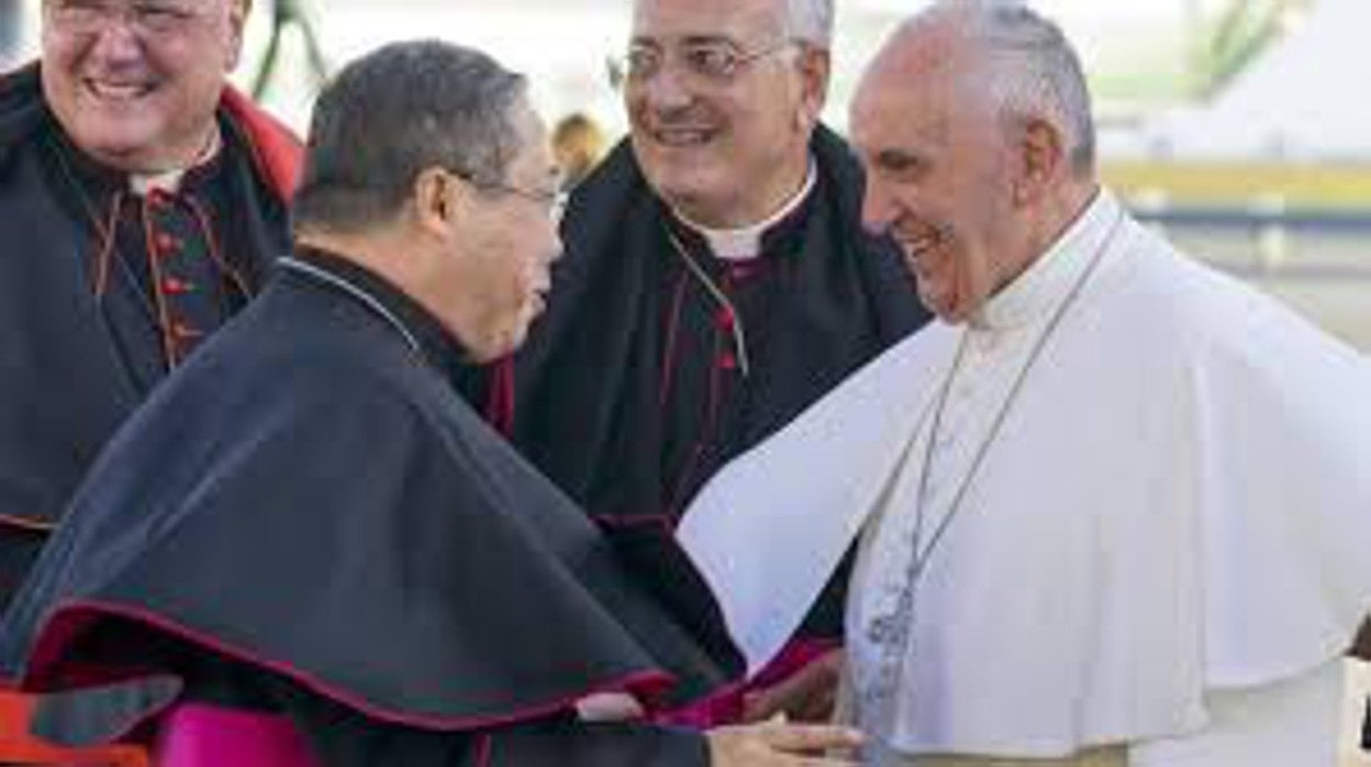 El Nuncio en España, con el Papa Francisco