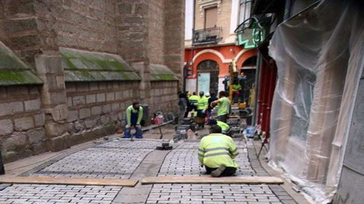 La calle Hombre de Palo se encuentra actualmente en obras