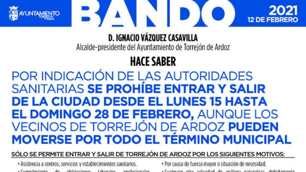 Confinamiento Torrejón de Ardoz: ¿hasta cuándo es el cierre perimetral?