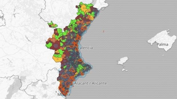 Desescalada de las restricciones en Valencia: evolución de los veinte municipios con más positivos de coronavirus