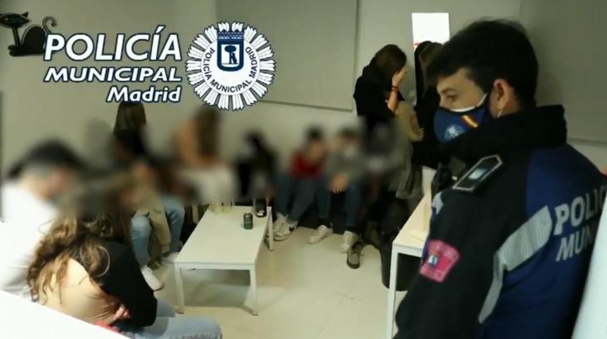 La Policía Municipal de Madrid interviene en una fiesta ilegal el pasado fin de semana