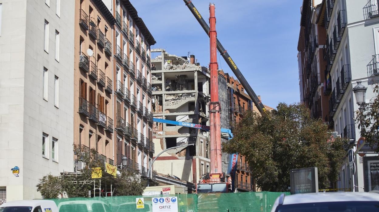 El edificio de la calle de Toledo, tras la explosión