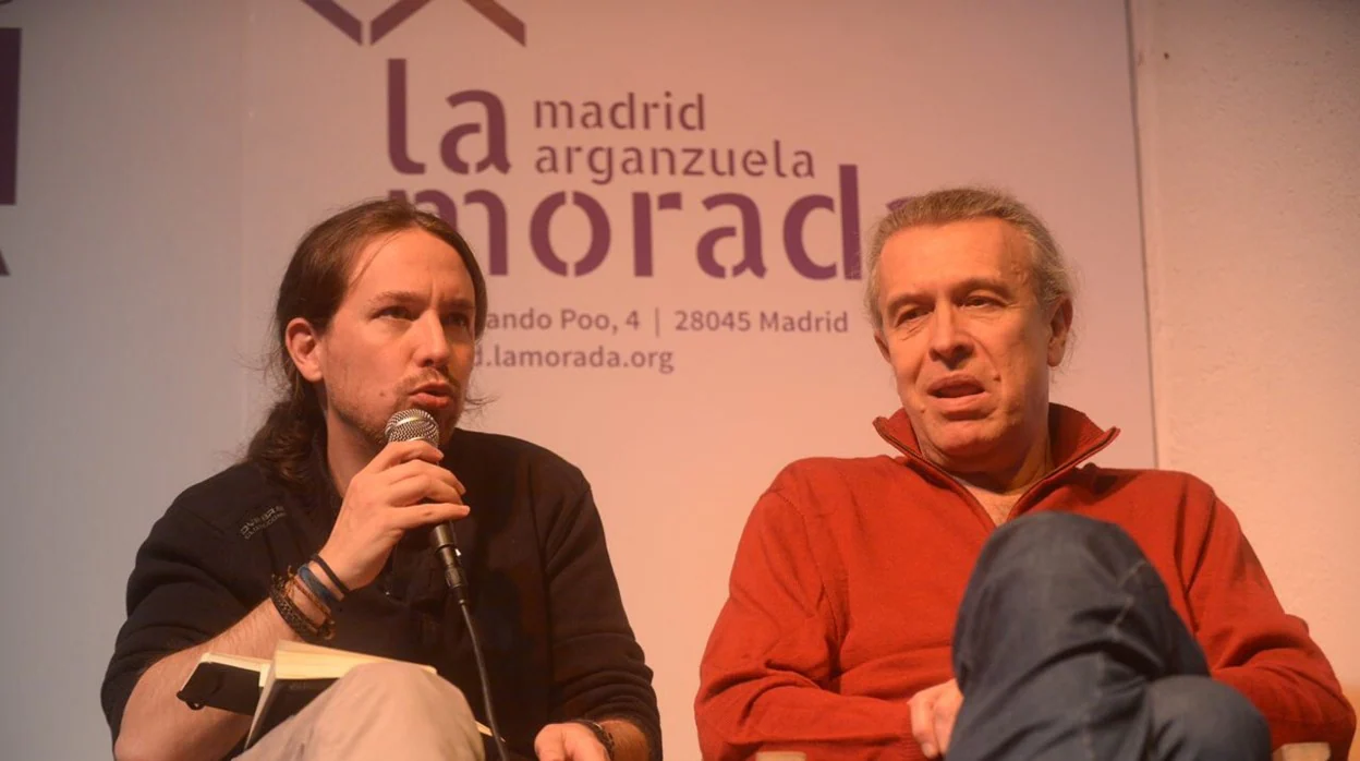 Pablo Iglesias y José Manuel Martín Medem, en una imagen de archivo tomada en 2016