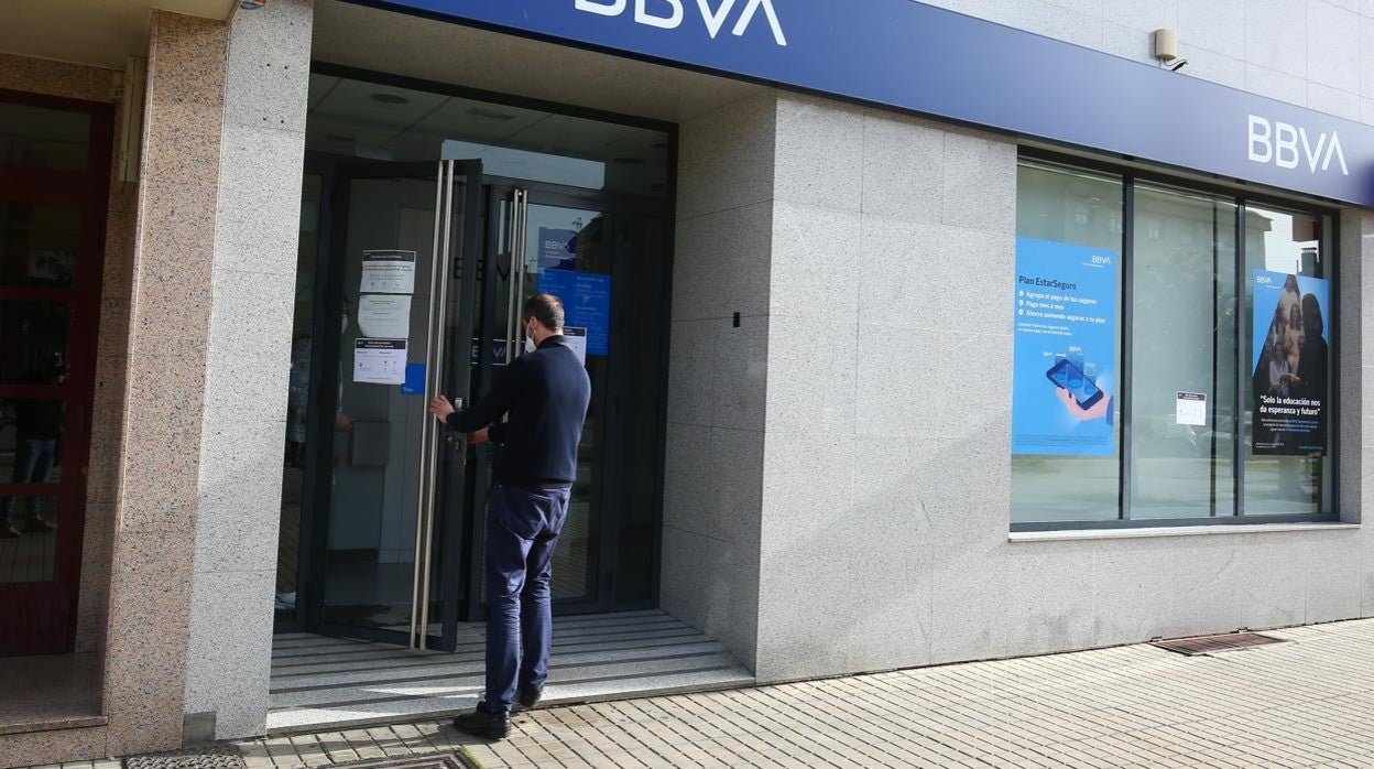 Sucursal bancaria del BBVA que ha sido atracada esta mañana