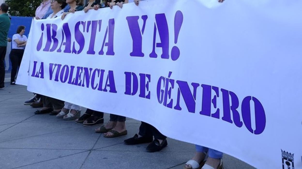 Pancarta contra la violencia de género