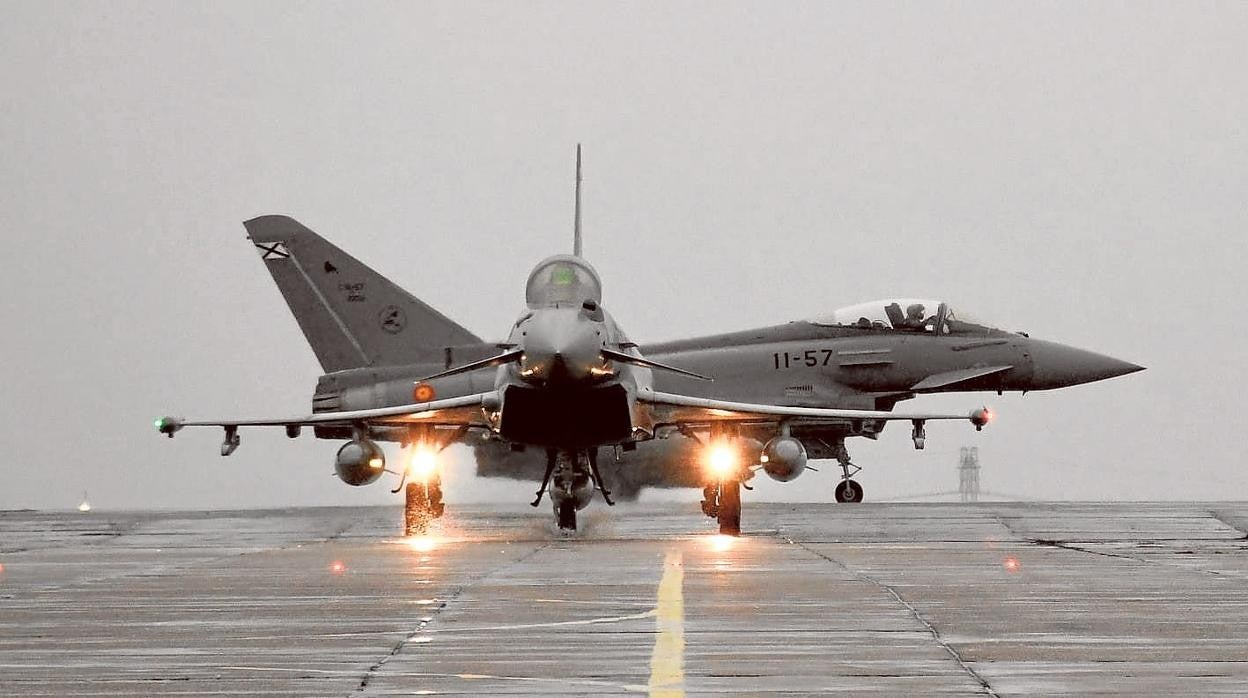 Dos eurofighters del Ejército del Aire en la base de Constanza, en Rumanía