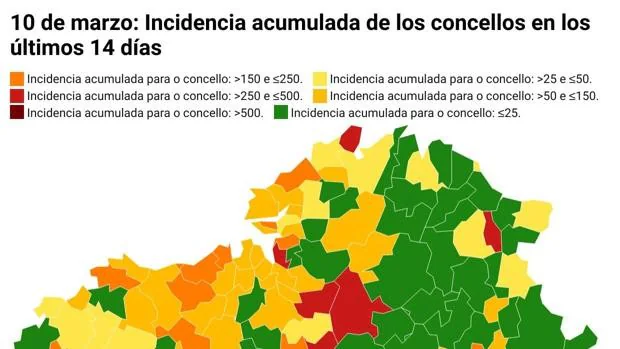 Coronavirus Galicia: descubre la incidencia acumulada y el número de casos de tu concello tras la reunión del comité clínico