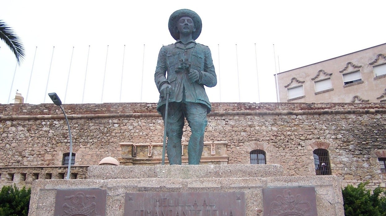 La estatua de Franco retirada de Melilla el pasado 23 de febrero