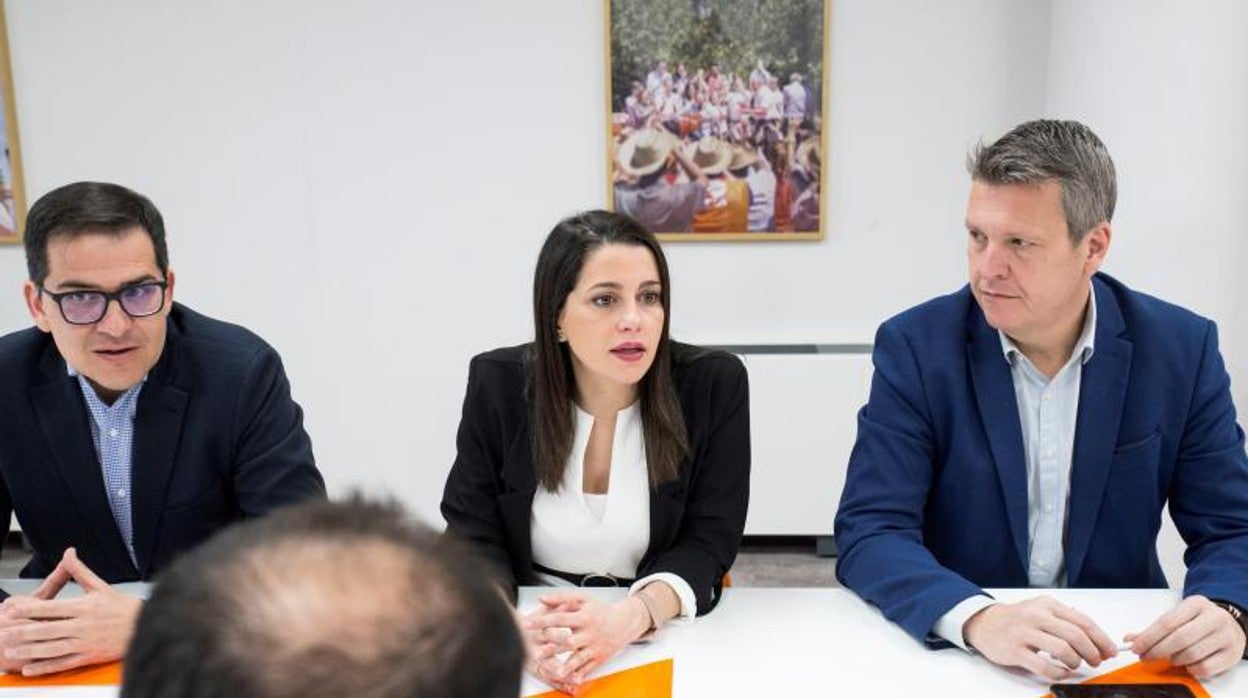 José María Espejo-Saavedra, Inés Arrimadas y Carlos Cuadrado, en una imagen de archivo