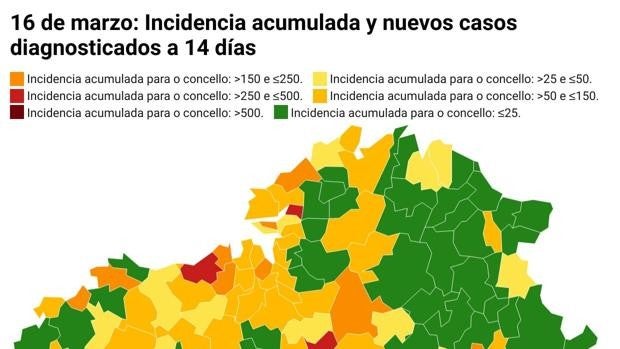 Coronavirus Galicia: esta es la incidencia acumulada y el número de casos de cada concello antes de la reunión del comité clínico