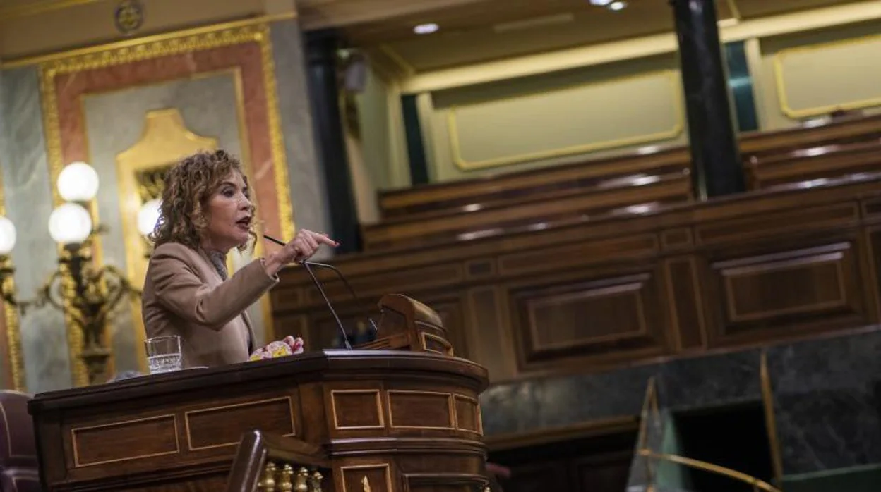 Marta Martín, ya exdiputada, en el Congreso