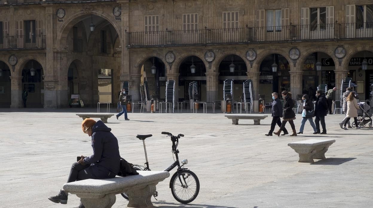 La Plaza Mayor de Salamanca este sábado