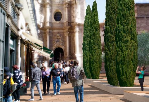 Figuración de la plaza de la Reina de Valencia tras la remodelación