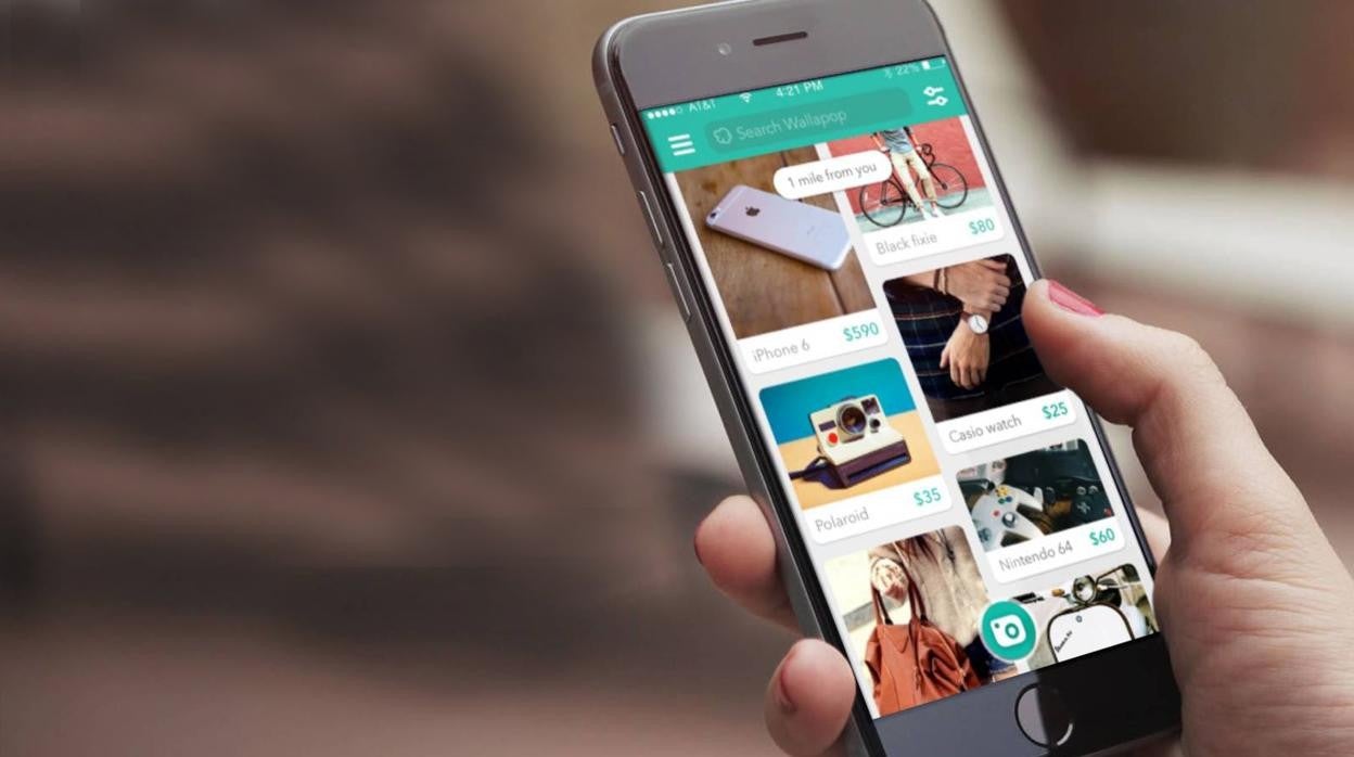 Un usuario dentro de la aplicación móvil de Wallapop