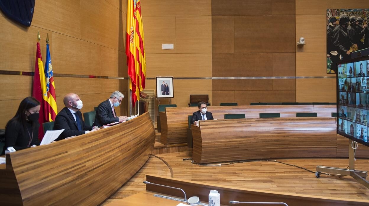 Imagen del pleno de la Diputación de Valencia