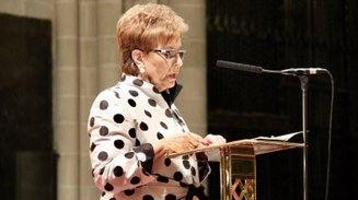 Marisa Martínez, durante el pregón que pronunció en la catedral de Toledo