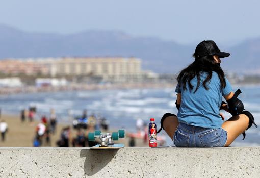 Imagen tomada en la playa del Cabanyal de Valencia