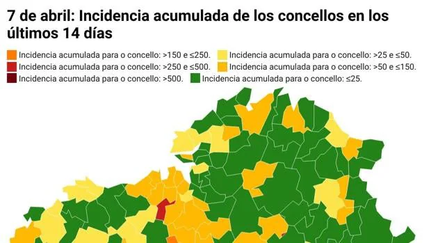 Coronavirus Galicia: comprueba la incidencia acumulada y el número de casos de cada concello tras el comité clínico