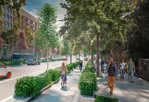 Futuro aspecto del bulevar de Joaquín Costa, cuyas obras comienzan la semana que viene