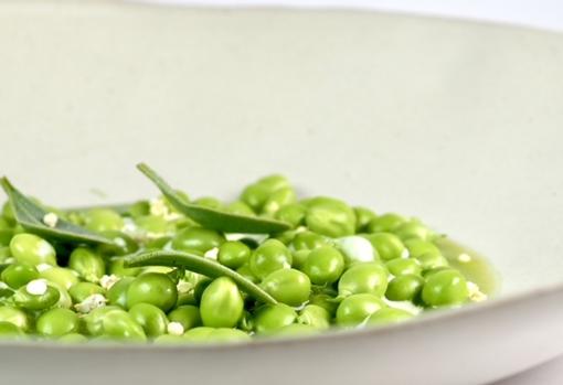 Guisantes lágrima, plato de Pepe Solla