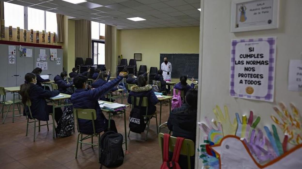 Alumnos de la ESO del colegio Ave María de Madrid