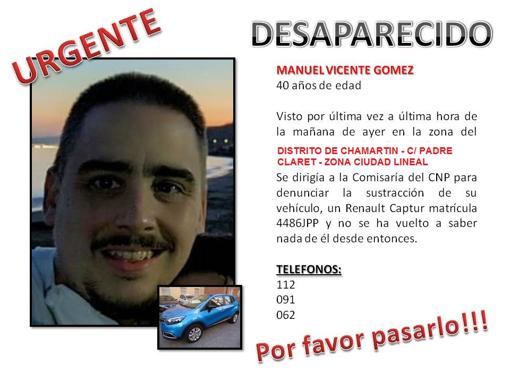 Desaparece un hombre de 40 años cuando se dirigía a denunciar el robo de su coche