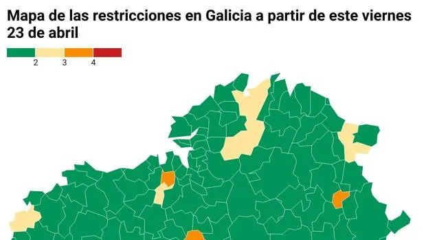 Coronavirus: así queda el mapa de restricciones de Galicia que entrará en vigor este viernes