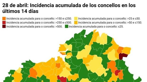 Coronavirus Galicia: esta es la incidencia y los casos de tu concello tras los cambios del comité clínico