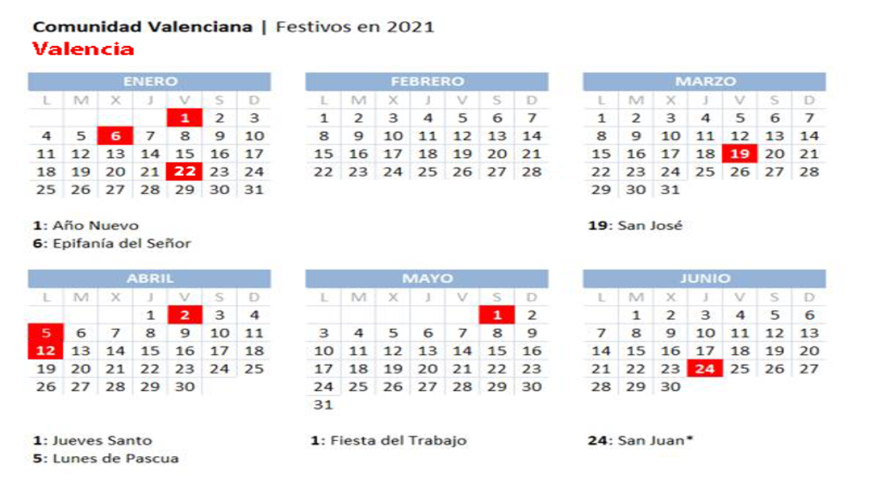 Calendario laboral 2021: dónde es festivo este sábado 1 de mayo en la Comunidad Valenciana