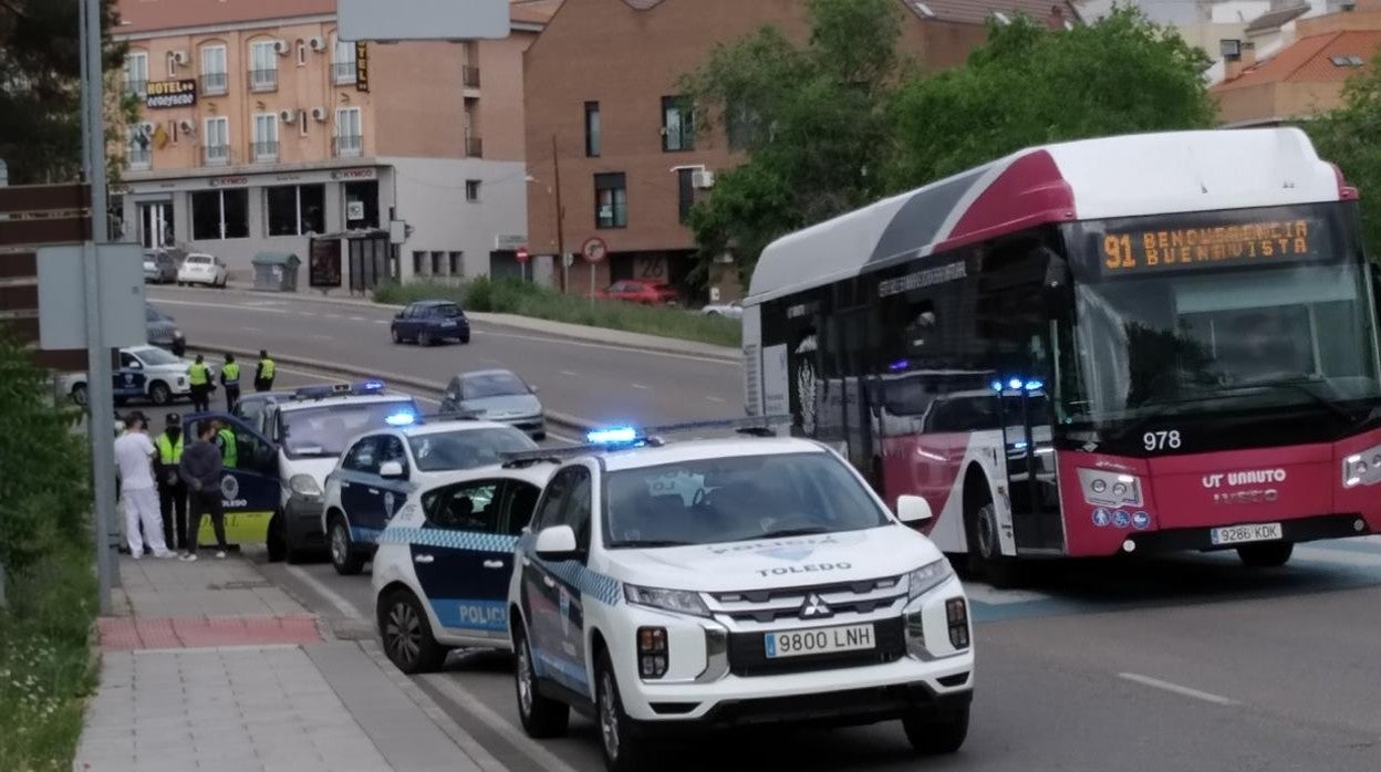 Control en la capital de Castilla-La Mancha esta mañana