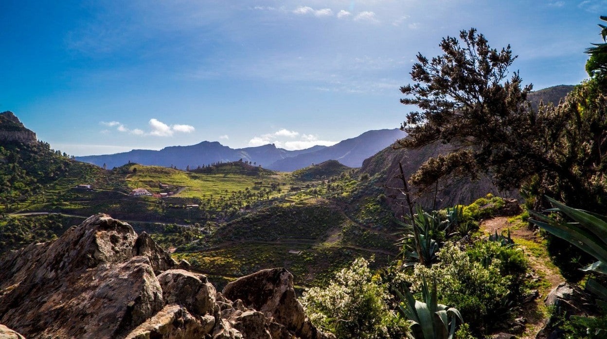 Paisaje desde una de las cumbres de la isla