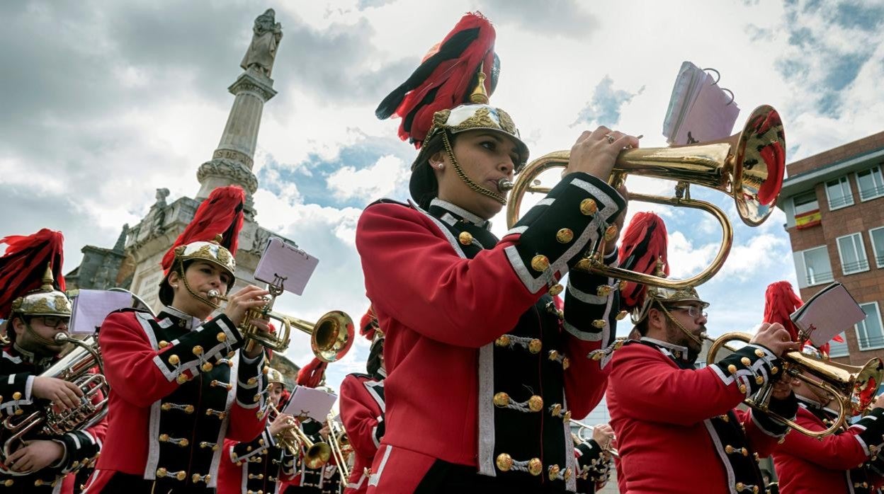 Banda de la Semana Santa abulense, en una imagen de archivo