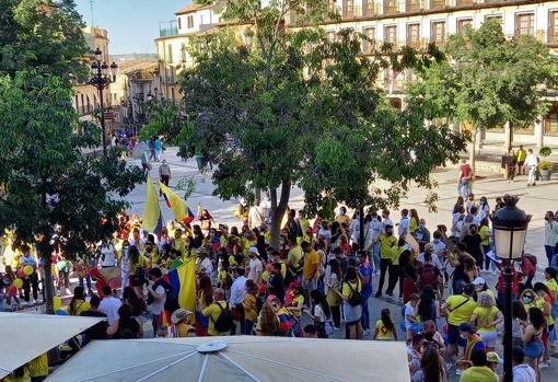 Las banderas de Colombia se han podido ver en Toledo