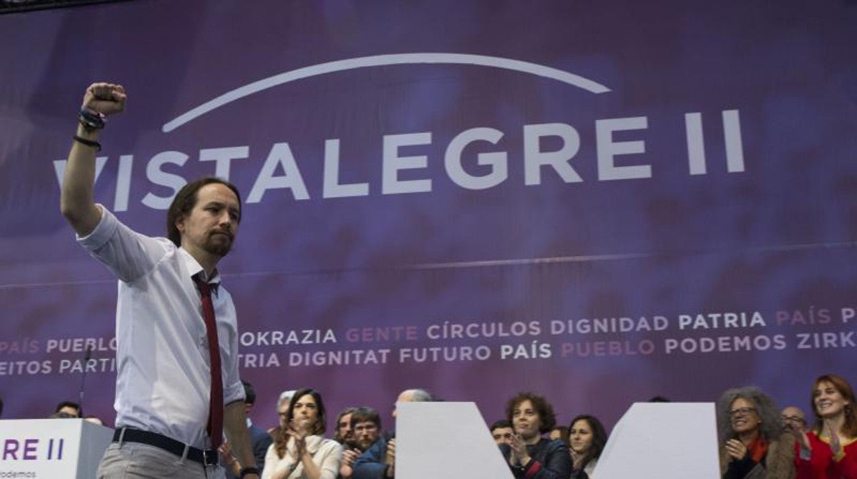 Pablo Iglesias durante el congreso Vistalegre II