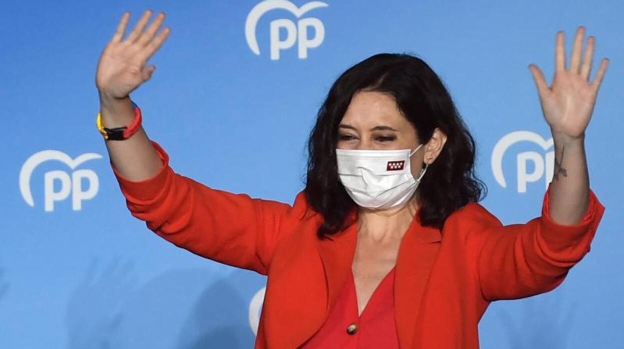 La presidenta de la Comunidad de Madrid y candidata a la reelección por el PP, Isabel Díaz Ayuso