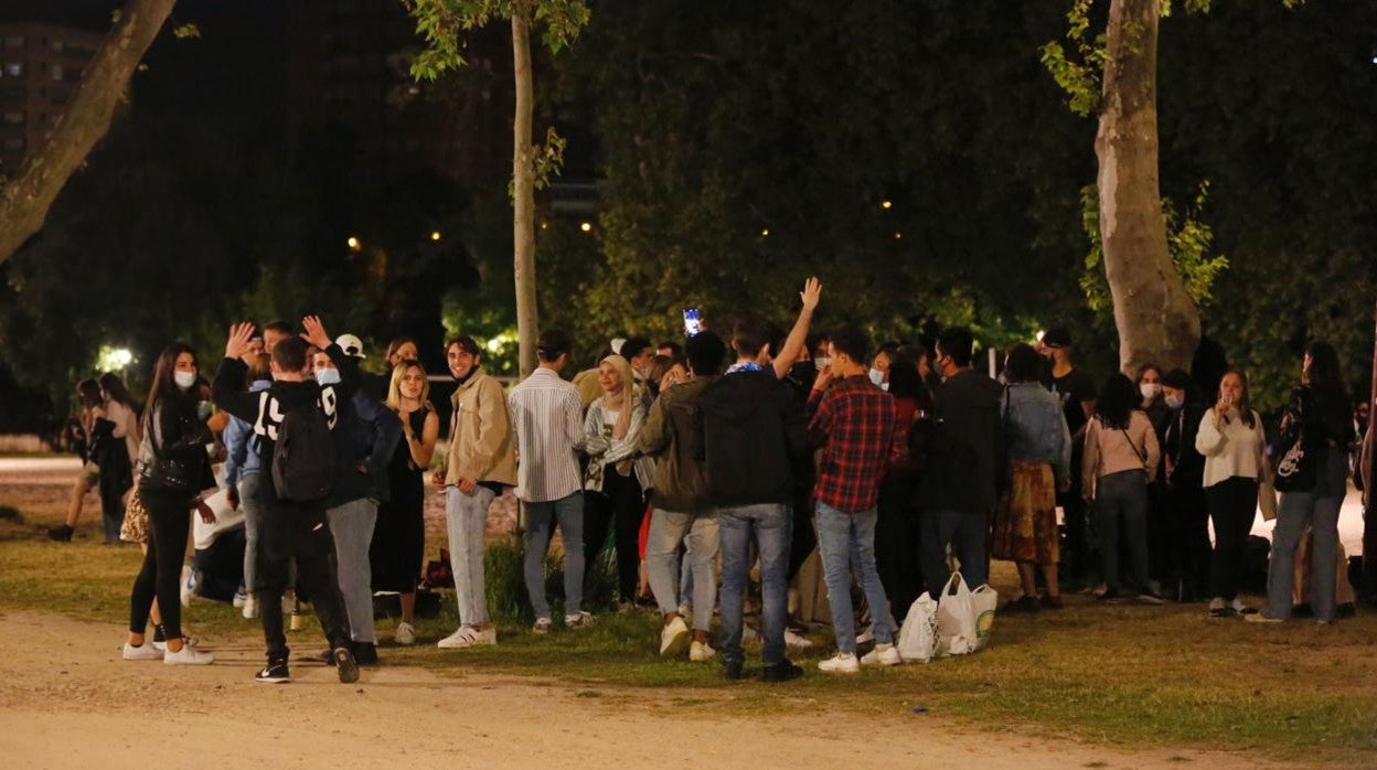 Botellón en Valladolid, en la madrugada del domingo