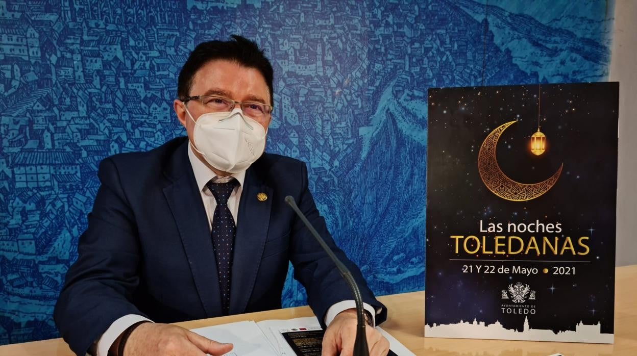 El concejal de Cultura, Teo García durante la rueda de prensa para presentar la programación