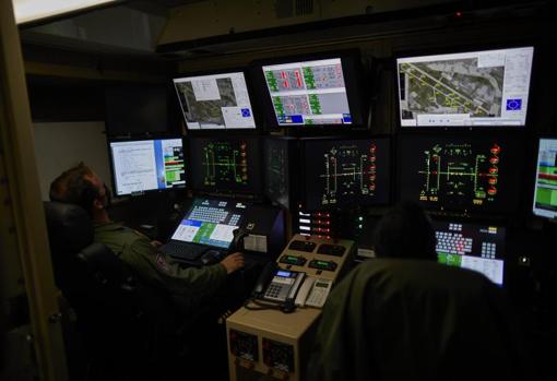 Estación de control desde la que se pilota el Predator B