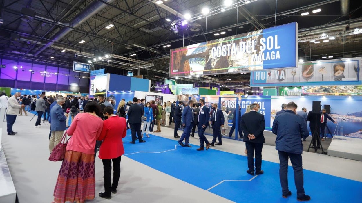 Inauguración del pabellón de Andalucía, el pasado miércoles, en Fitur 2021