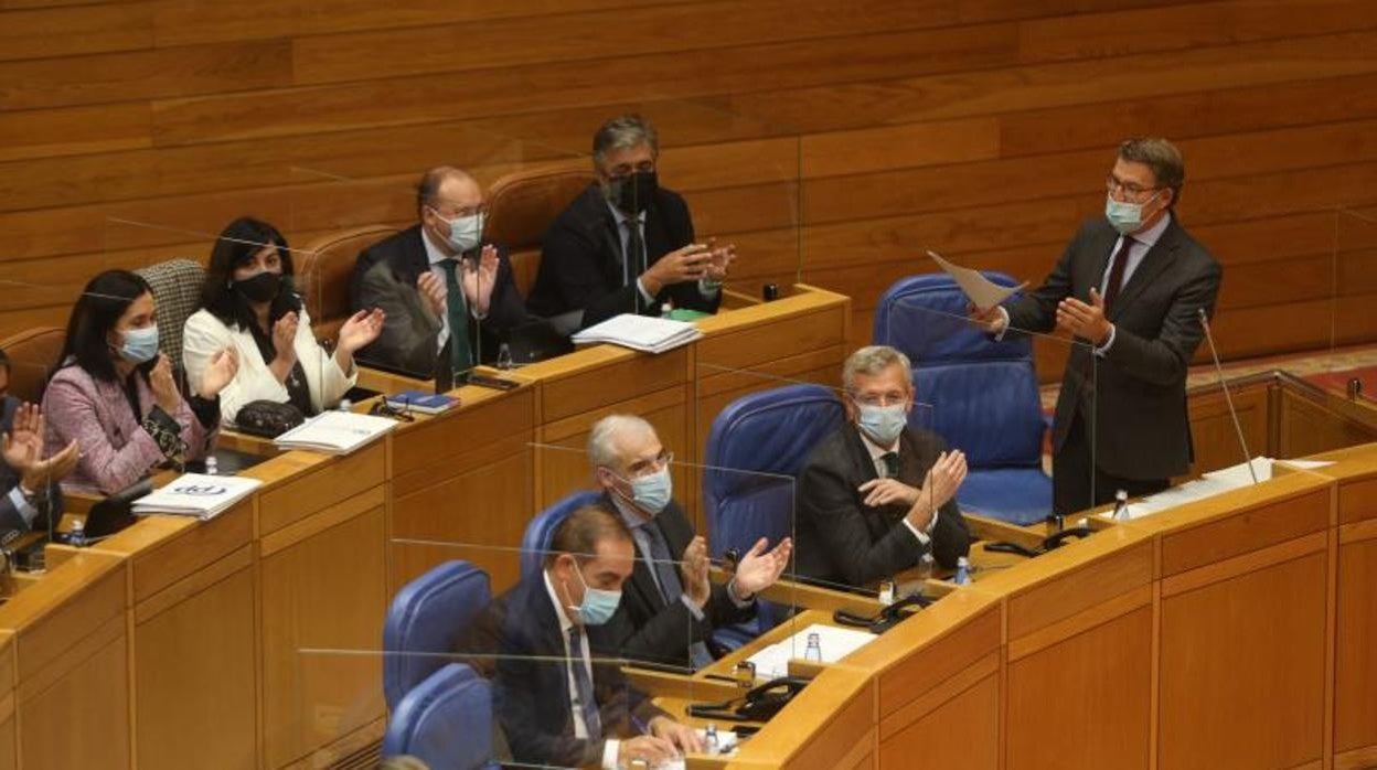 Feijóo, durante una sesión de control en O Hórreo, en imagen de archivo