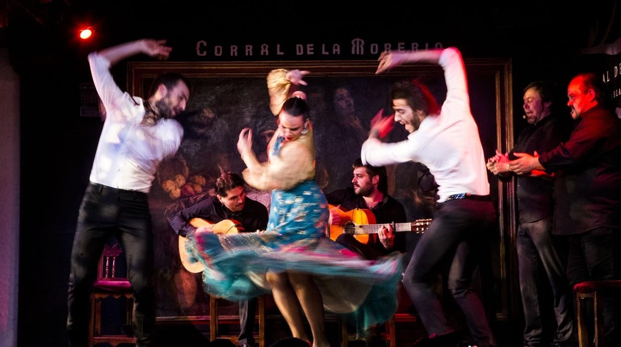 Espectáculo flamenco en El Corral de la Morería, en 2016