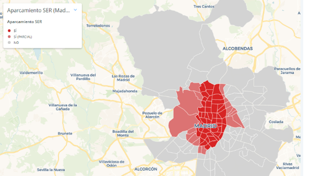 Estos son los barrios de Madrid donde habrá nuevas zonas SER