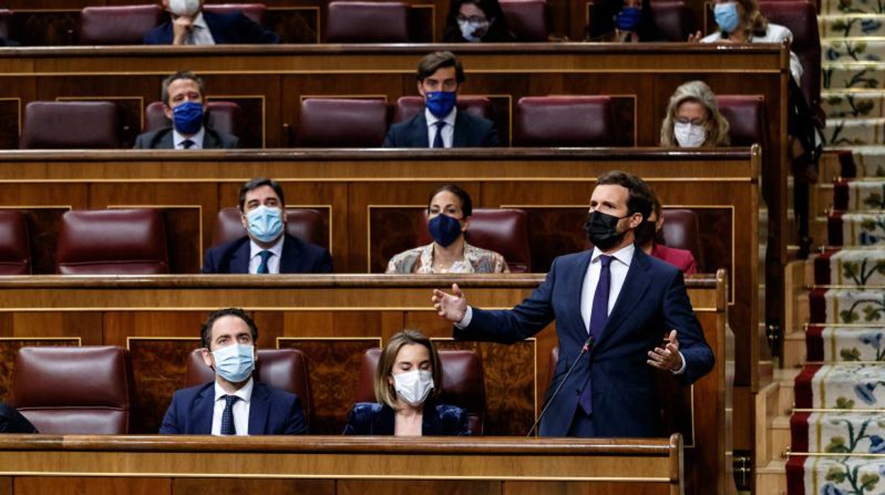 Pablo Casad0, durante la última sesión de control al Gobierno