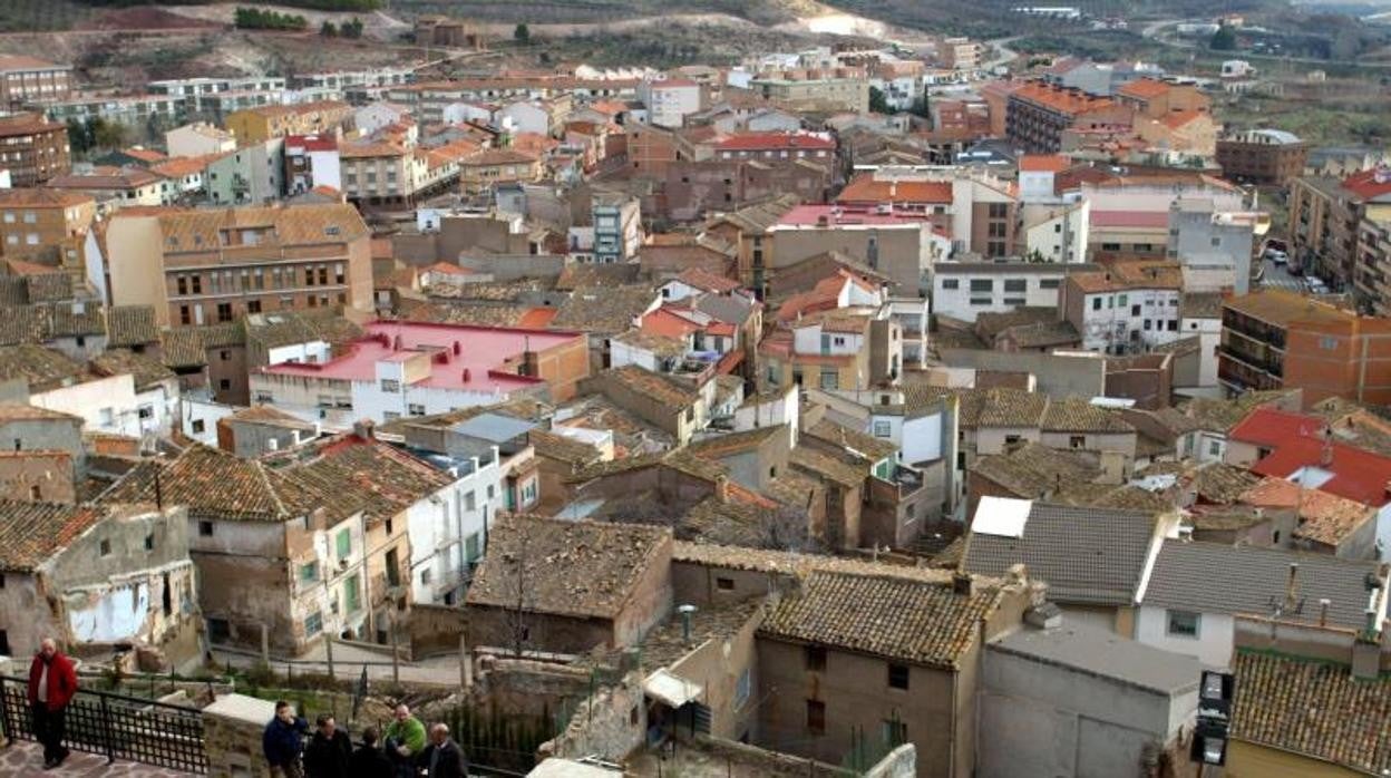 Vista de la localidad de Illueca desde el Palacio del Papa Luna