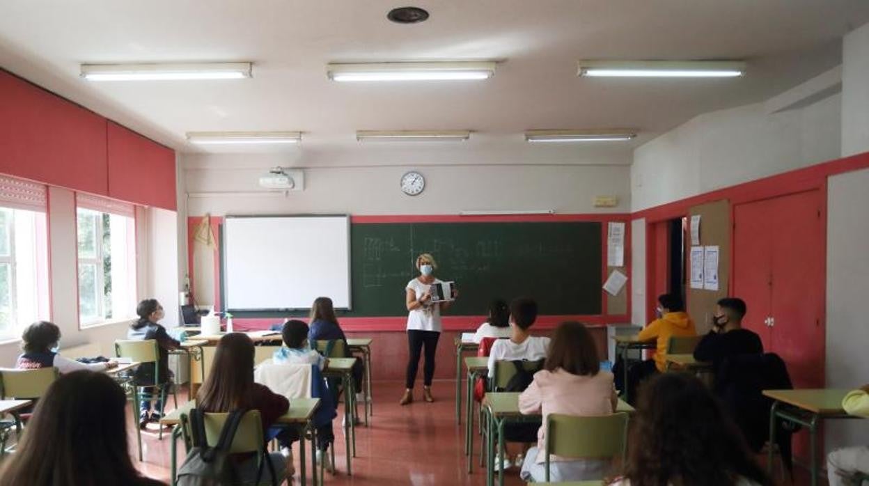 Un día de colegio en Santiago de Compostela en una imagen de archivo